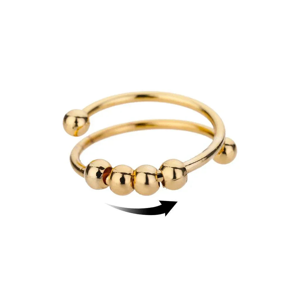 Anti Stress Anxiety Fidget Rings | Sunflower Spinner Ring for Women