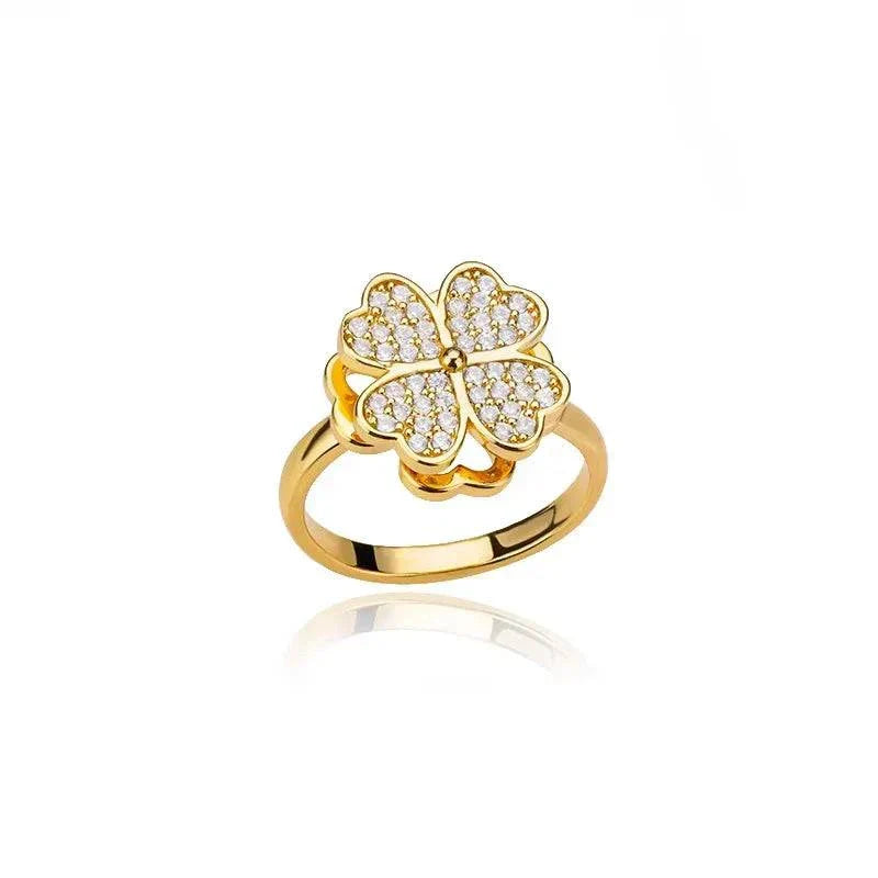 Anti Stress Anxiety Fidget Rings | Sunflower Spinner Ring for Women