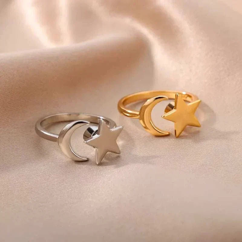 Gold Color Plated Stainless Steel Fashion Ring | Aurielle™