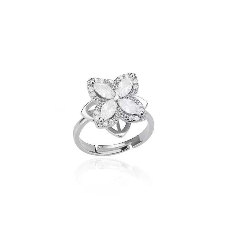 Anti Stress Anxiety Fidget Rings | Sunflower Spinner Ring for Women
