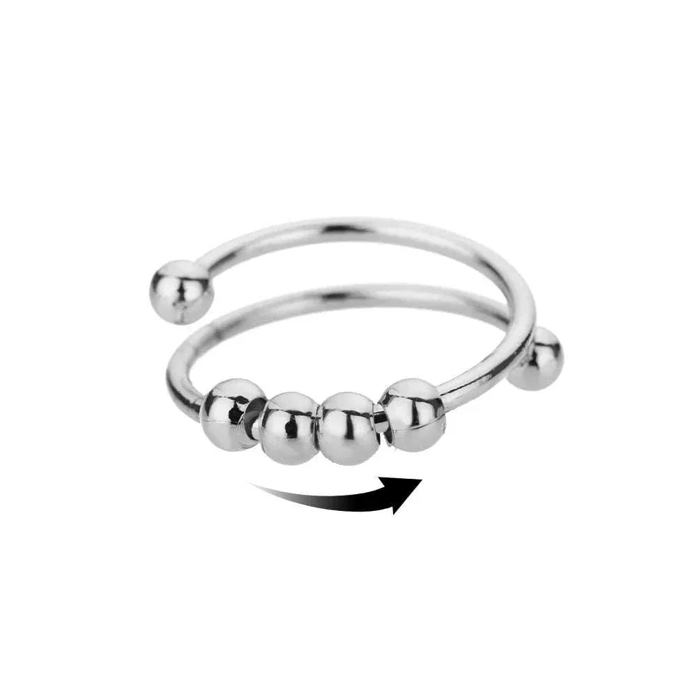 Anti Stress Anxiety Fidget Rings | Sunflower Spinner Ring for Women