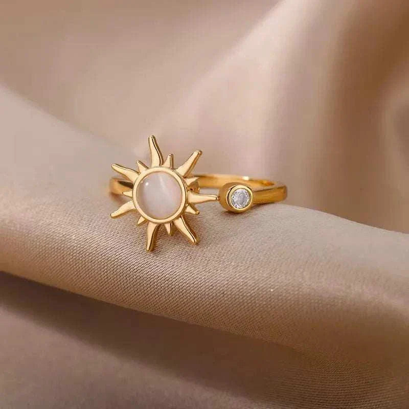 Gold Color Plated Stainless Steel Fashion Ring | Aurielle™