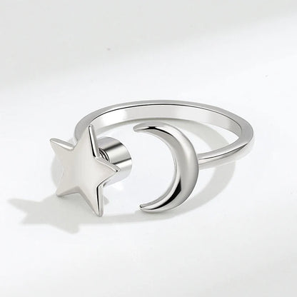 Anti Stress Anxiety Fidget Rings for Women Stainless Steel Sunflower Sun Star Spinner Ring Christmas Jewelry Gifts Dropshipping