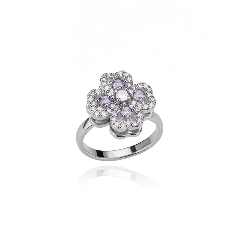 Anti Stress Anxiety Fidget Rings for Women Stainless Steel Sunflower Sun Star Spinner Ring Christmas Jewelry Gifts Dropshipping