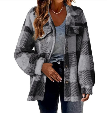 CozyLuxe™ Plush Plaid Women&